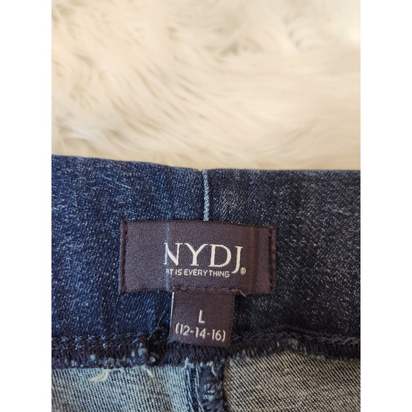 NYDJ Women's Blue Solid Mid Rise Cotton Pockets Ankle Jeggings‎ Jeans Size Large - Picture 3 of 7